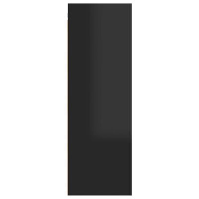 vidaXL magasfényű fekete forgácslap TV-szekrény 30,5 x 30 x 90 cm