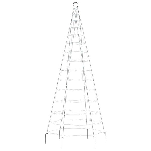 vidaXL hideg feh&eacute;r LED kar&aacute;csonyfa z&aacute;szl&oacute;r&uacute;dra 200 LED 180 cm