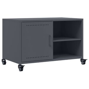 vidaXL antracitsz&uuml;rke ac&eacute;l TV-szekr&eacute;ny 68 x 39 x 43,5 cm