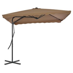 vidaXL t&oacute;psz&iacute;nű k&uuml;lt&eacute;ri napernyő ac&eacute;lr&uacute;ddal 250 x 250 cm