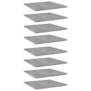 vidaXL 8 db betonsz&uuml;rke szerelt fa k&ouml;nyvespolc 40 x 40 x 1,5 cm