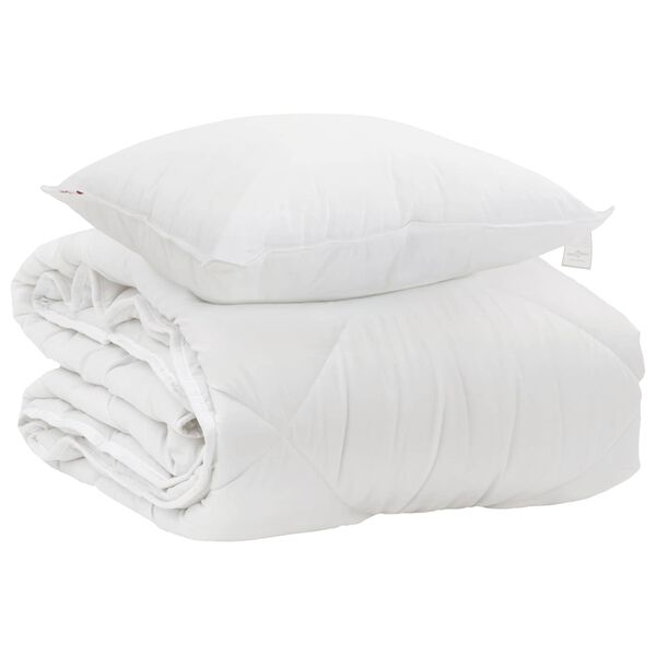 vidaXL &Eacute;vszakokon &Aacute;t Duvet p&aacute;rn&aacute;val 2 pcs Feh&eacute;r Mikrosz&aacute;l