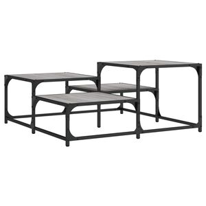 vidaXL sz&uuml;rke sonoma sz&iacute;nű szerelt fa doh&aacute;nyz&oacute;asztal 87,5x87,5x40 cm