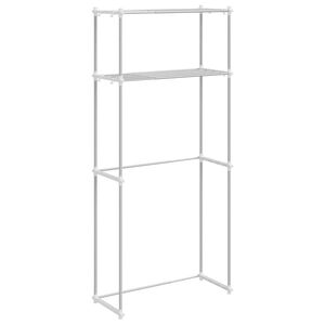 vidaXL Mos&oacute;g&eacute;p polc t&aacute;rol&oacute;val Feh&eacute;r 70 x 27 x 136 cm Alum&iacute;nium