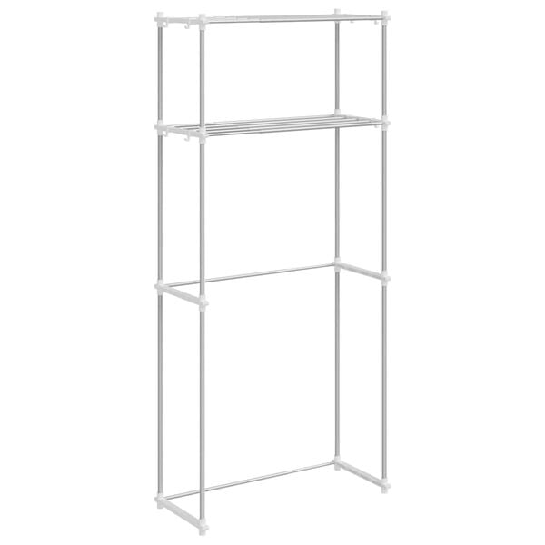 vidaXL Mos&oacute;g&eacute;p polc t&aacute;rol&oacute;val Feh&eacute;r 70 x 27 x 136 cm Alum&iacute;nium