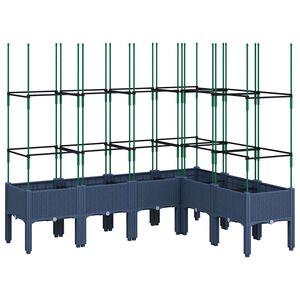 vidaXL k&eacute;ksz&uuml;rke PP r&aacute;csos kerti &uuml;ltetől&aacute;da 160 x 120 x 142,5 cm