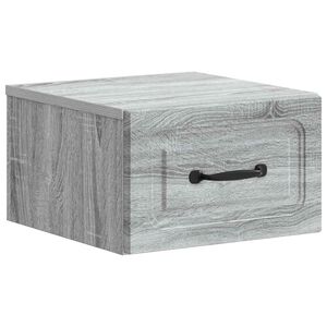 vidaXL Fali &eacute;jjeli szekr&eacute;ny Sz&uuml;rke Sonoma 34,5 x 33 x 20 cm Szerelt Fa