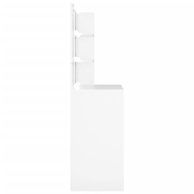 vidaXL fehér fésülködőasztal LED-világítással 74,5 x 40 x 141 cm