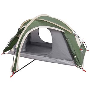 vidaXL Trekking s&aacute;tor esőv&eacute;dővel, v&iacute;z&aacute;ll&oacute; 2 szem&eacute;lyes Z&ouml;ld