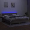 vidaXL t&oacute;psz&iacute;nű sz&ouml;vet rug&oacute;s &eacute;s LED-es &aacute;gy matraccal 180 x 200 cm