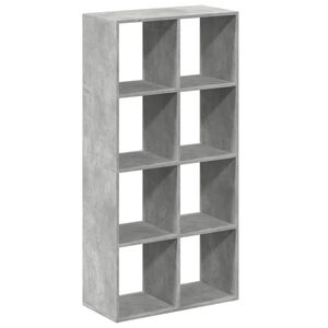 vidaXL betonsz&uuml;rke szerelt fa elv&aacute;laszt&oacute; k&ouml;nyvespolc 69,5x29x137,5 cm
