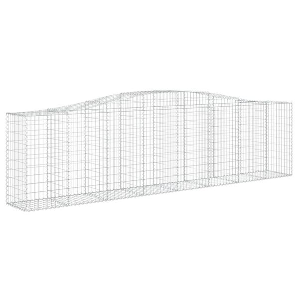 vidaXL 2 db íves horganyzott vas gabion kosár 400x50x100/120 cm