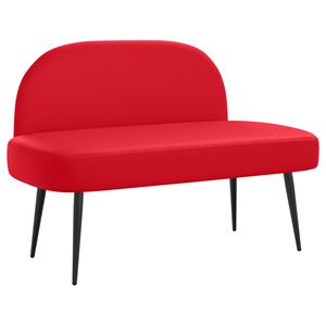 vidaXL K&aacute;rpitozott pad h&aacute;tt&aacute;ml&aacute;val Piros 110 x 60 x 76 cm Műbőr