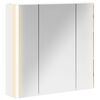 vidaXL F&uuml;rdőszobai t&uuml;k&ouml;rszekr&eacute;ny Feh&eacute;r 63,5 x 15,5 x 60,5 cm