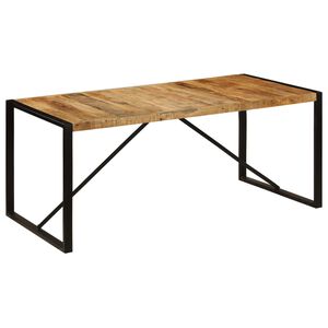 vidaXL t&ouml;m&ouml;r mang&oacute;fa &eacute;tkezőasztal 180 x 90 x 75 cm