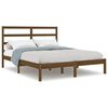 vidaXL King Size m&eacute;zbarna t&ouml;m&ouml;r fa &aacute;gykeret 150 x 200 cm