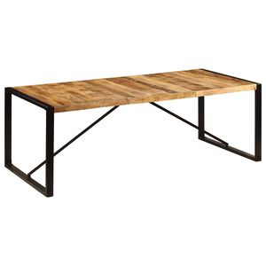 vidaXL t&ouml;m&ouml;r mang&oacute;fa &eacute;tkezőasztal 220 x 100 x 75 cm