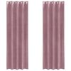 vidaXL S&ouml;t&eacute;t&iacute;tő f&uuml;gg&ouml;ny&ouml;k 2 db S&ouml;t&eacute;t r&oacute;zsasz&iacute;n 140 x 245 cm B&aacute;rsony