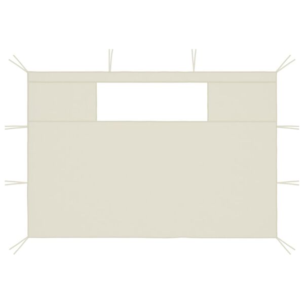 vidaXL 2 db krémszínű ablakos pavilonfal