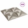 vidaXL 48 db betonmint&aacute;s XPS origami fali panel 50 x 50 cm 12 m&sup2;