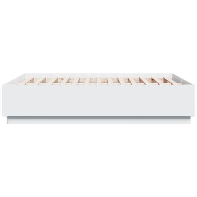 vidaXL fehér szerelt fa ágykeret 120 x 190 cm