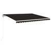 vidaXL antracitsz&uuml;rke sz&eacute;l&eacute;rz&eacute;kelős &eacute;s LED-es napellenző 450 x 350 cm