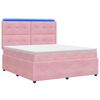 vidaXL LED Boxspring &Aacute;gy Mattal R&oacute;zsasz&iacute;n 160 x 200 cm B&aacute;rsony