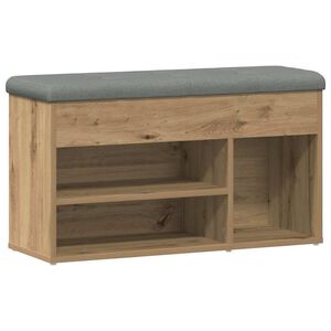 vidaXL k&eacute;zműves t&ouml;lgy szerelt fa cipőt&aacute;rol&oacute; pad 82x32x45,5 cm