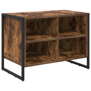 vidaXL Cipőszekr&eacute;ny 60 x 35 x 44 cm Szerelt Fa F&uuml;st&ouml;s t&ouml;lgy