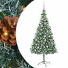 vidaXL Mű kar&aacute;csonyfa 300 LED-del &aacute;llv&aacute;nnyal Z&ouml;ld 210 cm PVC &eacute;s Ac&eacute;l