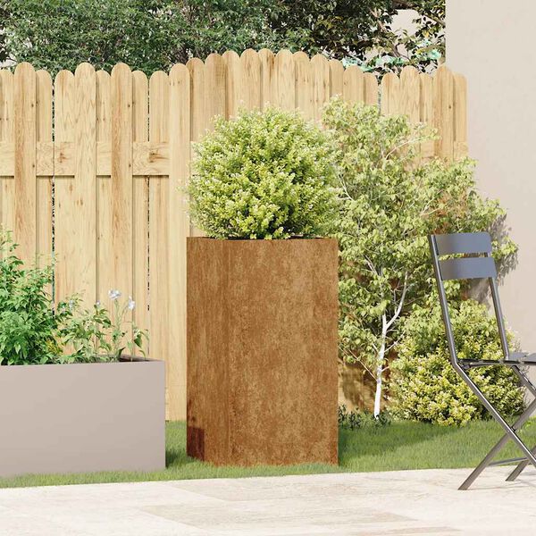 vidaXL ültető rozsdás 40x40x80 cm időjárásálló acélból