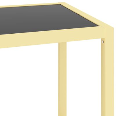 vidaXL arany-fekete edzett üveg tálalóasztal