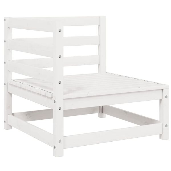 vidaXL 3 r&eacute;szes feh&eacute;r t&ouml;m&ouml;r fenyőfa kerti b&uacute;torgarnit&uacute;ra