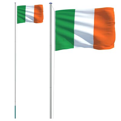 vidaXL alumínium ír zászló és rúd 6,23 m