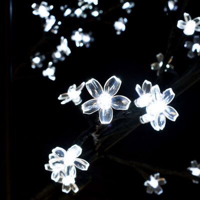 vidaXL cseresznyevirágos karácsonyfa 1200 db hideg fehér LED-del 400cm