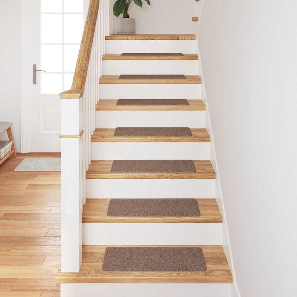 vidaXL Csúszásmentes Lépcsőszőnyegek 15 pcs Barna 60 x 25 cm PP