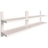 vidaXL 2 db k&eacute;tszintes rozsdamentes ac&eacute;l fali polc 240 x 30 cm