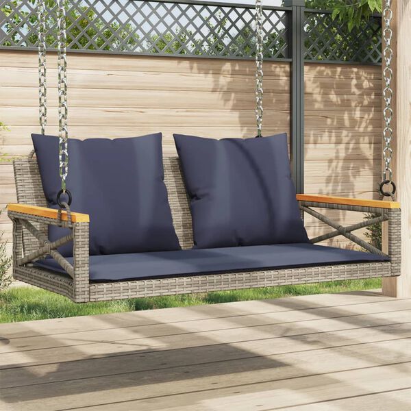 vidaXL sz&uuml;rke polyrattan hintapad p&aacute;rn&aacute;kkal 109 x 62 x 40 cm