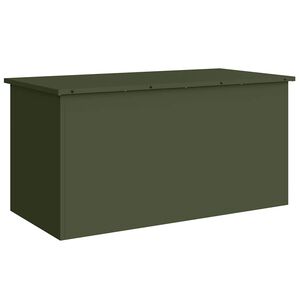 vidaXL K&uuml;lt&eacute;ri T&aacute;rol&oacute; Doboz Olajz&ouml;ld 100 x 50,5 x 50 cm Ac&eacute;l