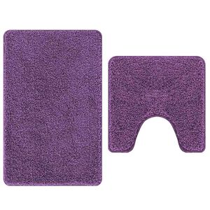 vidaXL Cs&uacute;sz&aacute;smentes f&uuml;rdőszőnyeg k&eacute;szlet 2 db Lila 50 x 50 cm PP