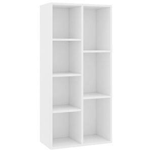 vidaXL feh&eacute;r szerelt fa k&ouml;nyvszekr&eacute;ny 50 x 25 x 106 cm