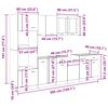 vidaXL Lyon 7 darabos konyhaszekr&eacute;ny k&eacute;szlet K&eacute;zműves t&ouml;lgy műszaki fa
