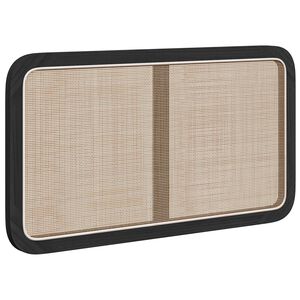 vidaXL Fejt&aacute;mla fejt&aacute;ml&aacute;val Fekete 100 x 55 x 3 cm Rattan