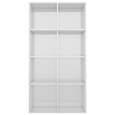 vidaXL magasfényű fehér forgácslap könyv-/tálalószekrény 66x30x130 cm