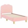 vidaXL Gyerek&aacute;gy keret fejt&aacute;ml&aacute;val R&oacute;zsasz&iacute;n 70 x 140 cm Boucl&eacute;