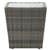 vidaXL szürke polyrattan és edzett üveg teázóasztal 41,5x41,5x43 cm