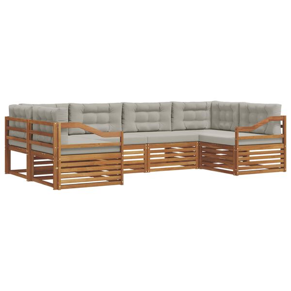 vidaXL &Uuml;lőgarnit&uacute;r&aacute;k 6 pcs Term&eacute;szetes &eacute;s Vil&aacute;gossz&uuml;rke T&ouml;m&ouml;r Ak&aacute;cfa