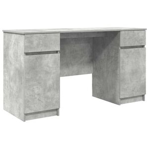 vidaXL Asztal Beton sz&uuml;rke Szerelt fa 140 x 49 x 76 cm