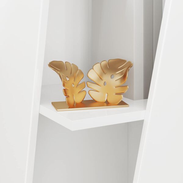 vidaXL Oldals&oacute; polc Magas F&eacute;nyű Feh&eacute;r 33 x 32 x 70,5 cm Faanyag