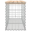 vidaXL t&ouml;m&ouml;r fenyőfa gabion kerti pad 103x31,5x42 cm